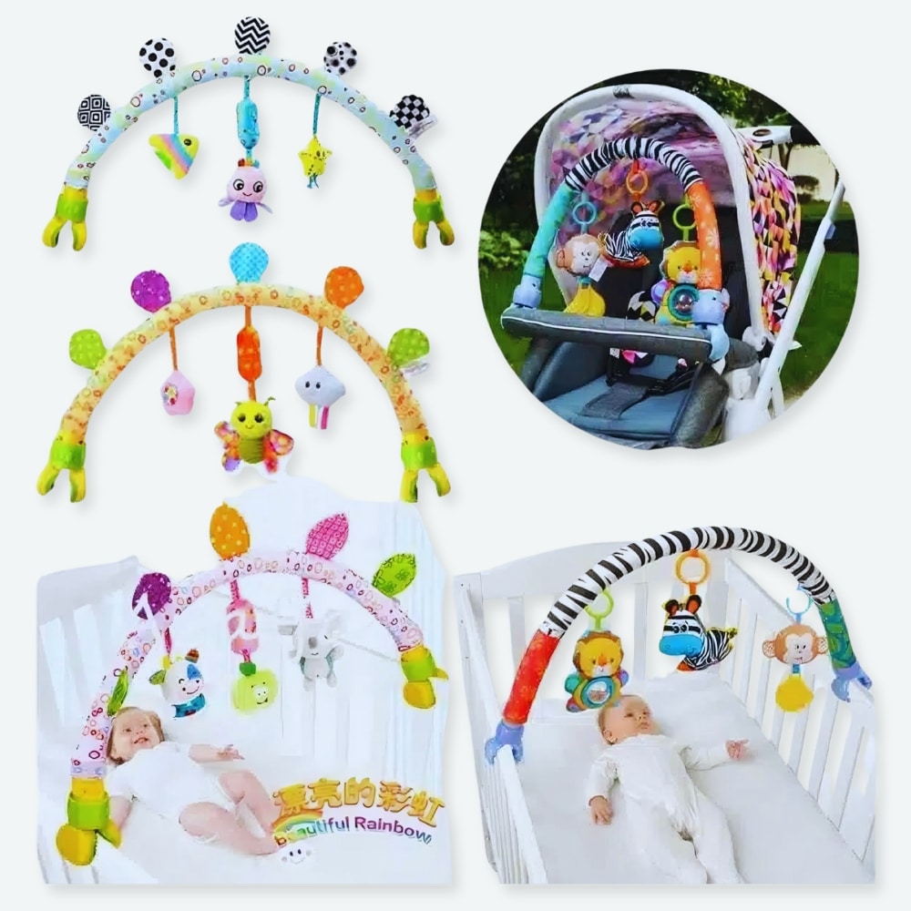 Arche d’activités musicale avec mobile en peluche pour bébé