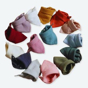 Bavoir en coton en forme d’écharpe triangulaire pour bébé