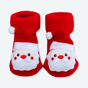 Chaussettes Père Noël en coton pour enfants