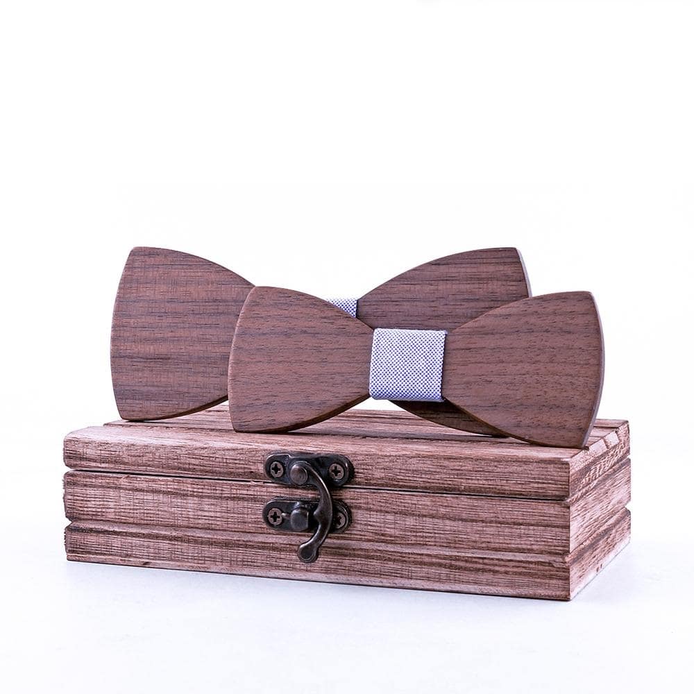 Noeud Papillon Bois Père et Fils "Lilas" Violet