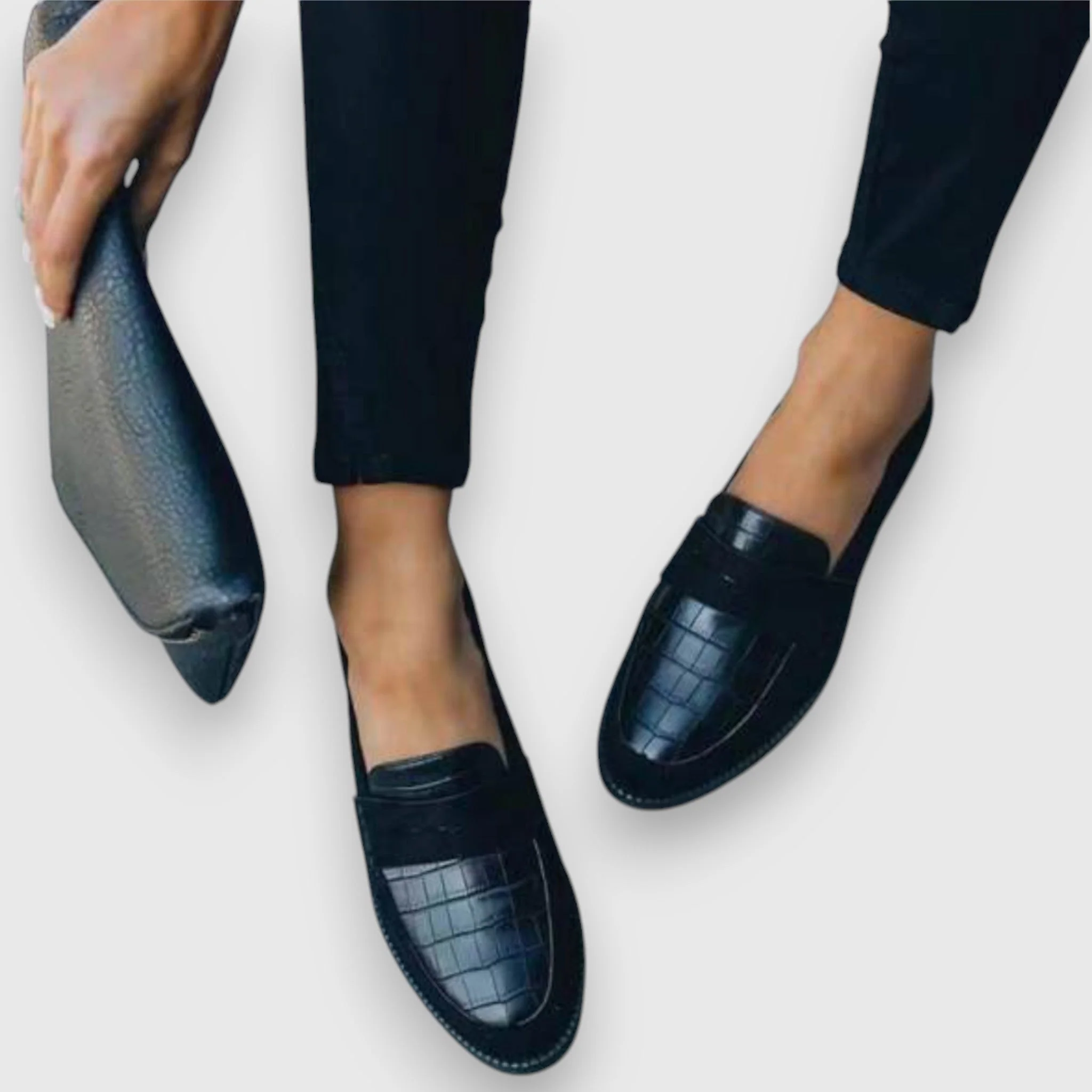 Liny™ | – Mocassin Femme Design Croco – Image 4