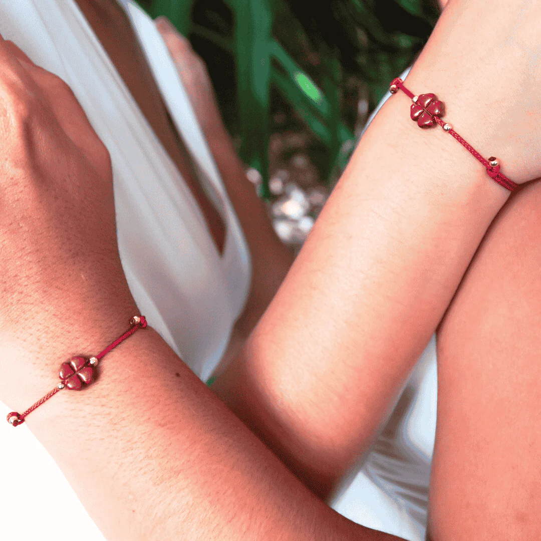 Trèfle Porte-Bonheur™ | Bracelet de la Vitalité & Chance en Cinabre – Image 4