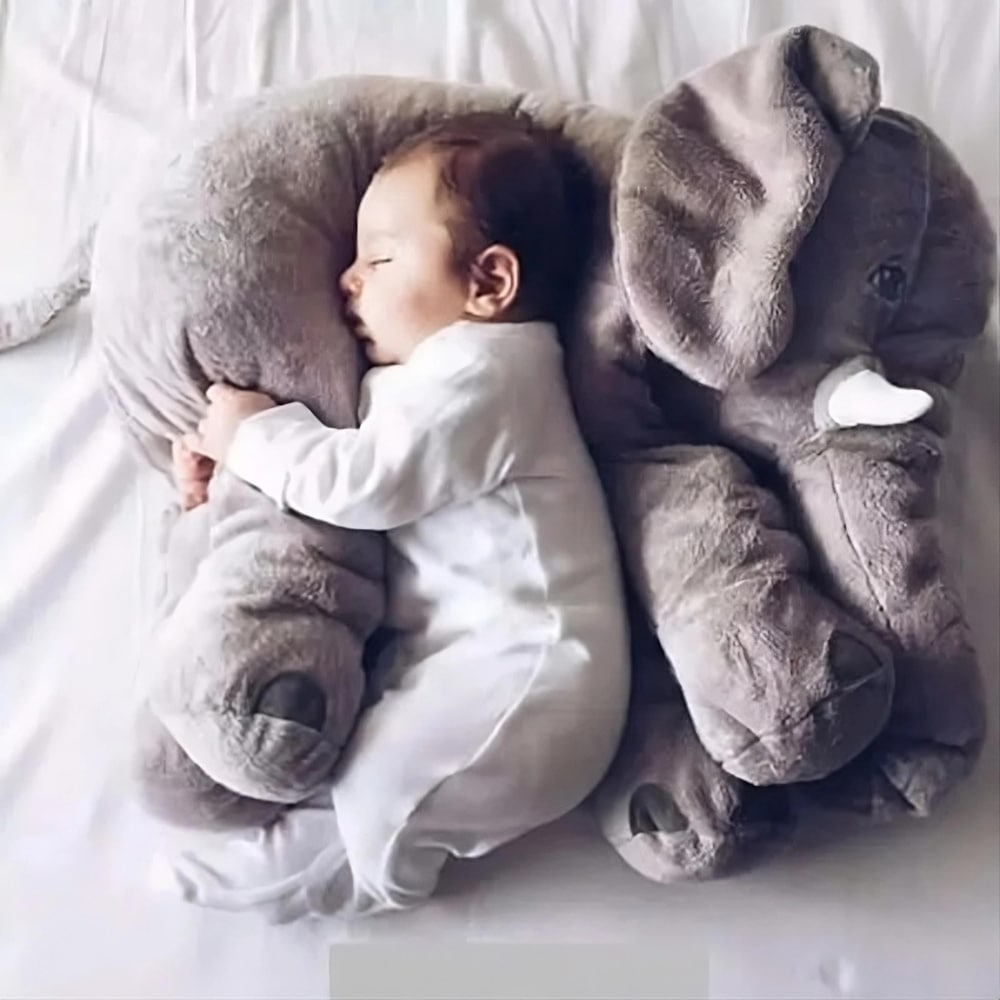 Oreiller en forme d’éléphant doux pour bébé – Image 7