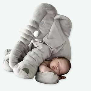 Peluche oreiller pour bébé en forme d’éléphant