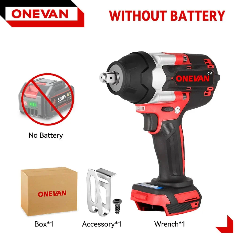 Onevan Clé À Chocs Brushless Couple 1800 Nm 3 Vitesses 1 2 Makita 18V – Image 6