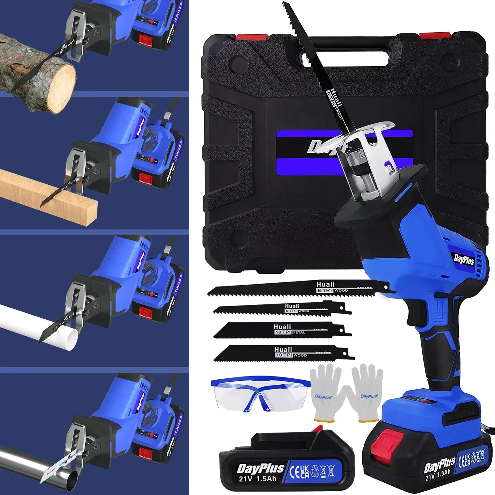 Scie Sabre Brushless 21V Sans Fil Coupe Rapide Bois Métal Vitesse Variable – Image 3