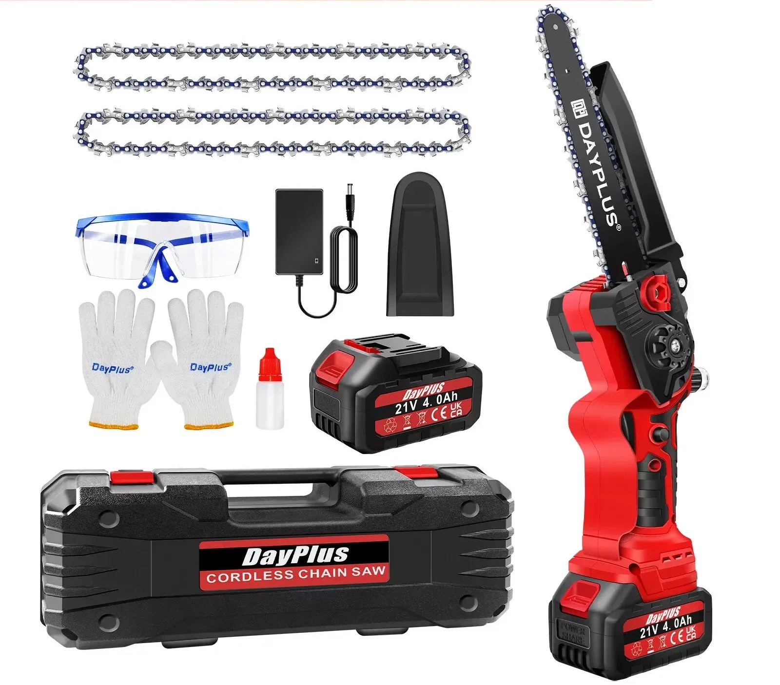 Tronçonneuse Sans Fil 8 Pouces Brushless - Coupe Rapide - Batterie 4,0 Ah – Image 3