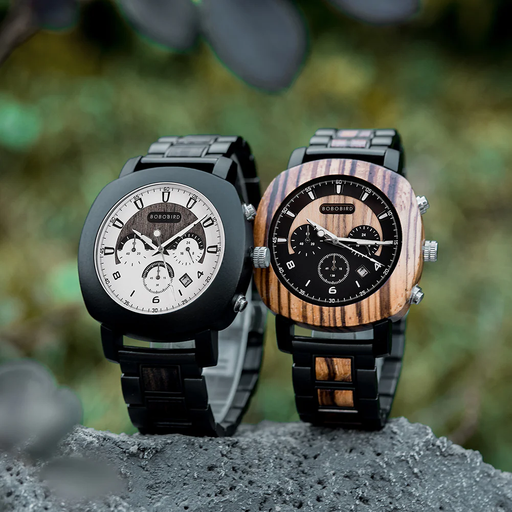 Montre en Bois Homme - Square – Image 3