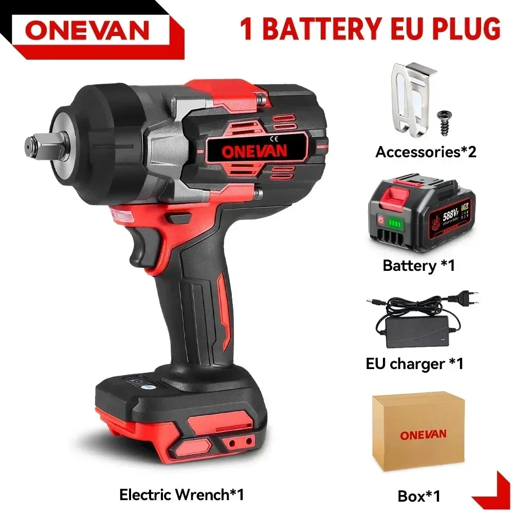 ONEVAN Clé À Chocs 1/2 Pouce 2800 Nm Brushless, Couple Fort, Makita 18V – Image 8