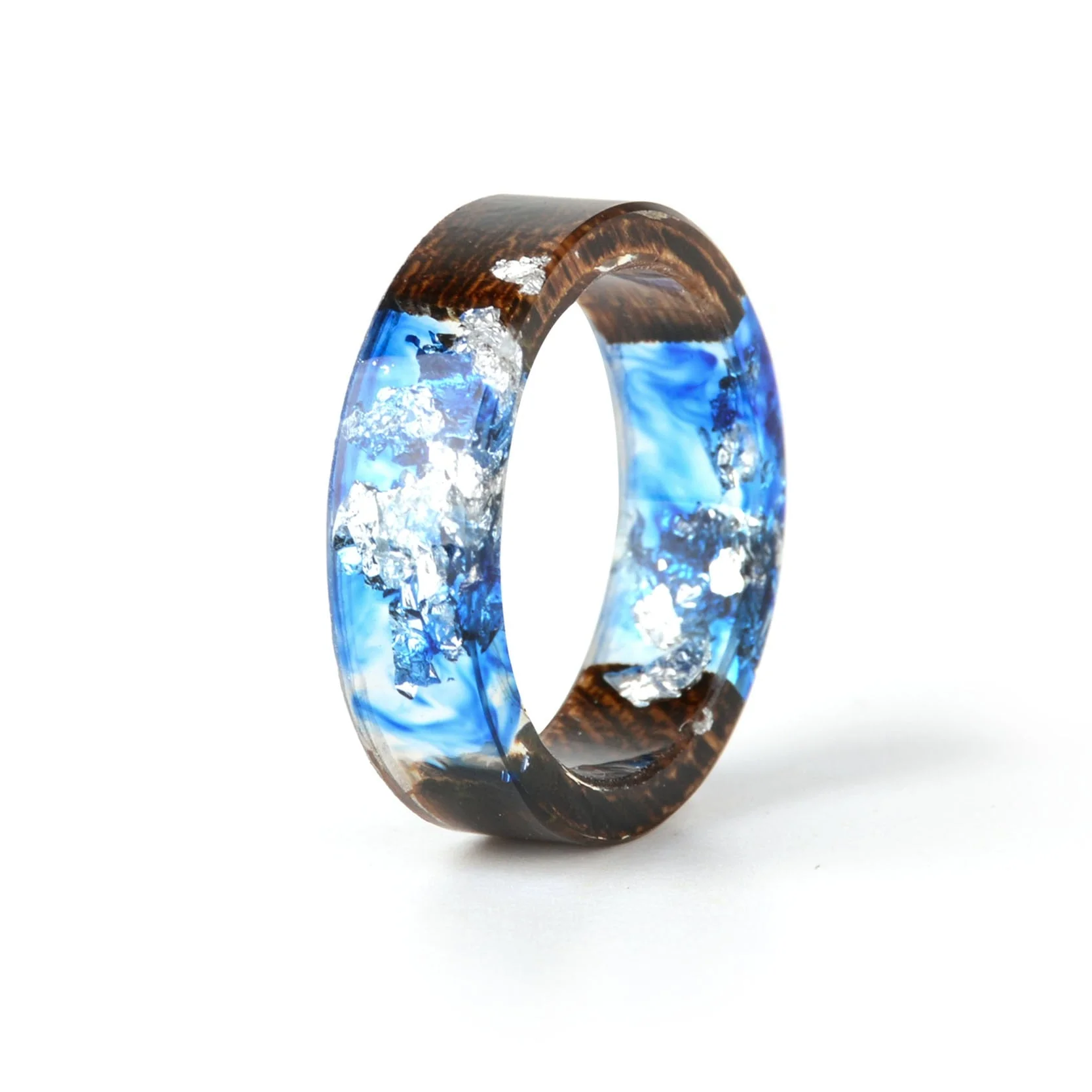 Bague en Bois Femme - Blue Natural – Image 4