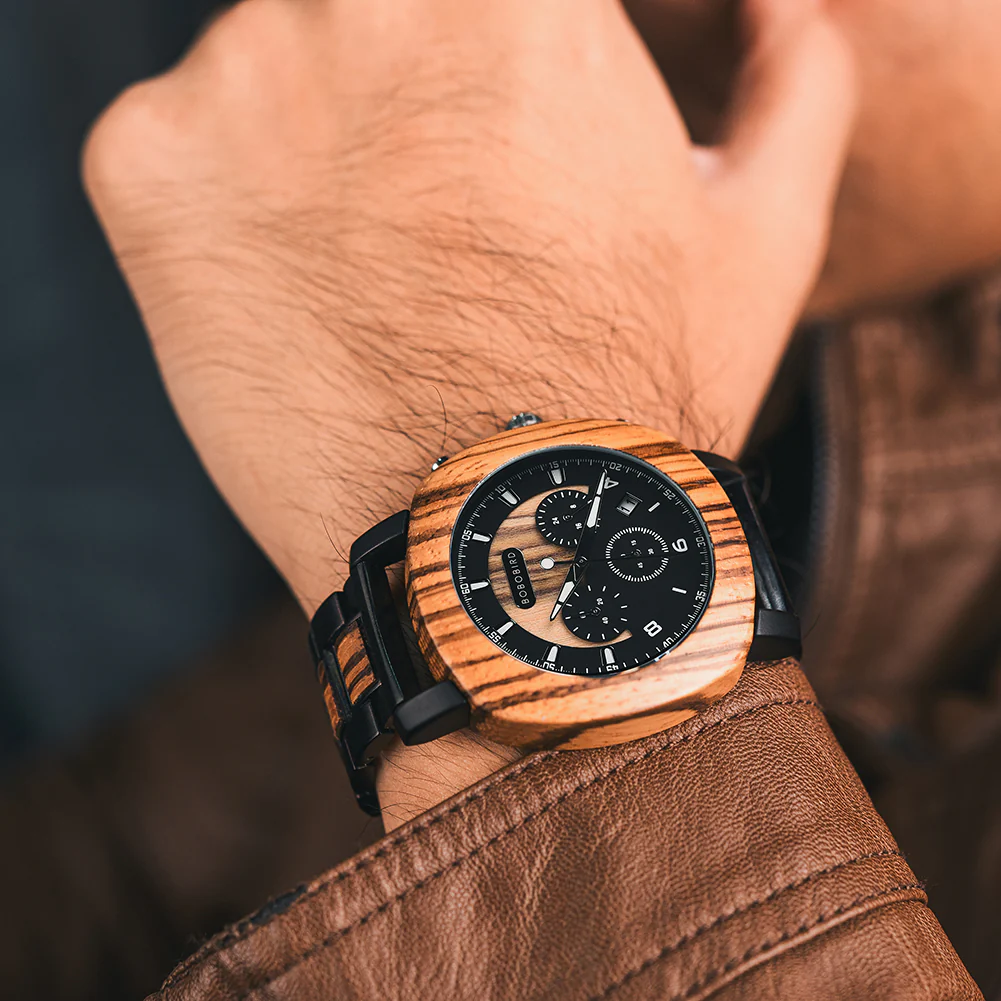 Montre en Bois Homme - Square – Image 4