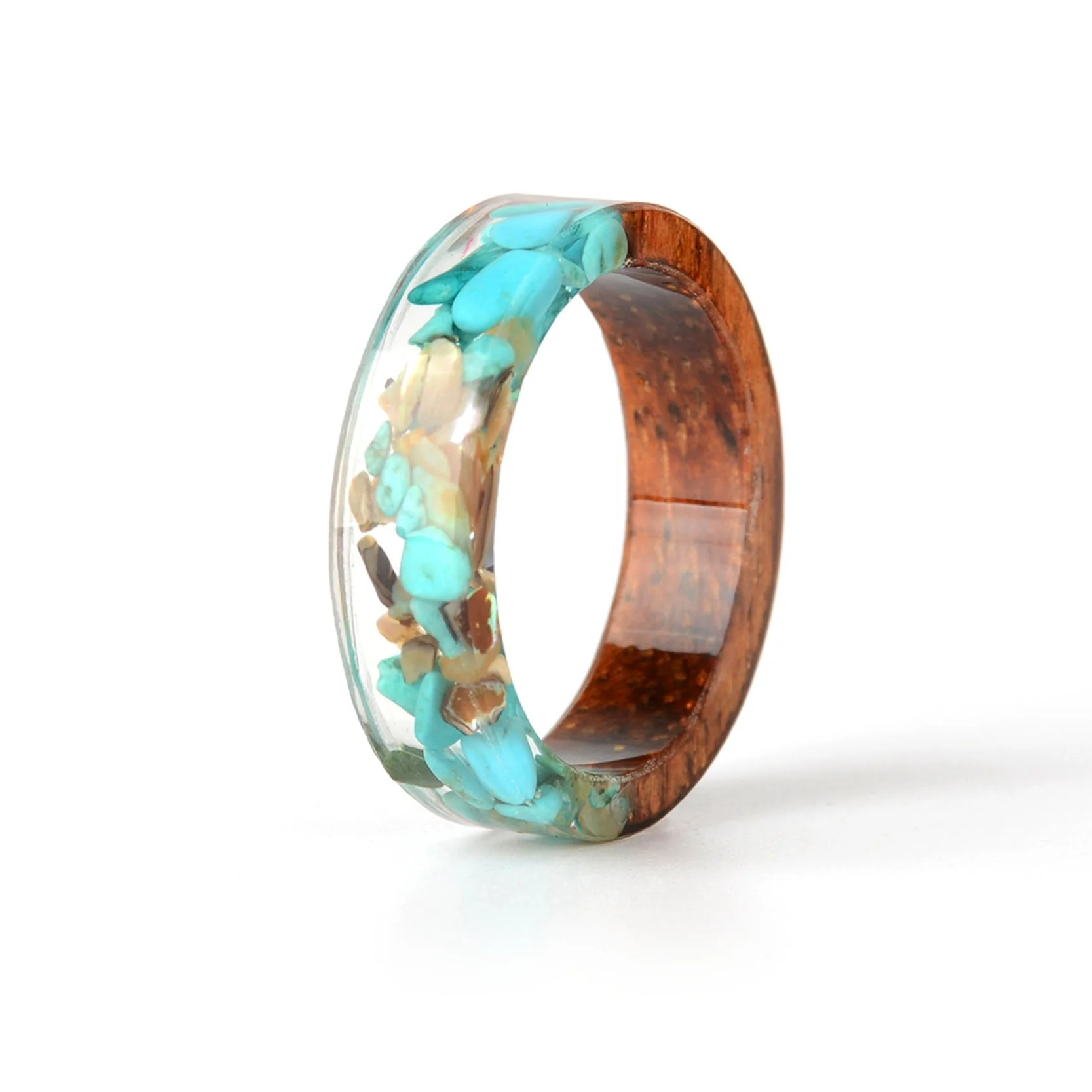 Bague en Bois Femme - Blue Natural – Image 2