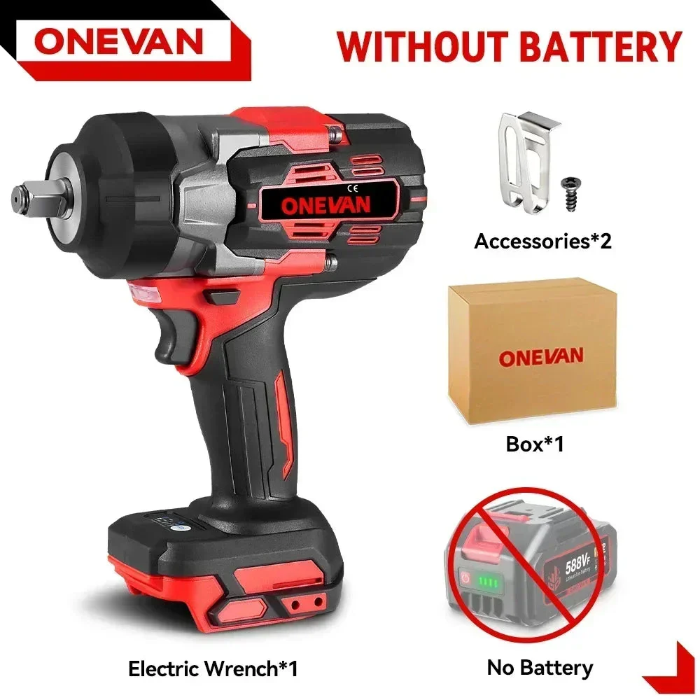 ONEVAN Clé À Chocs 1/2 Pouce 2800 Nm Brushless, Couple Fort, Makita 18V – Image 7