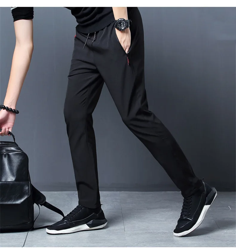 Pantalon décontracté pour hommes, extensible, coupe cintrée – Image 7