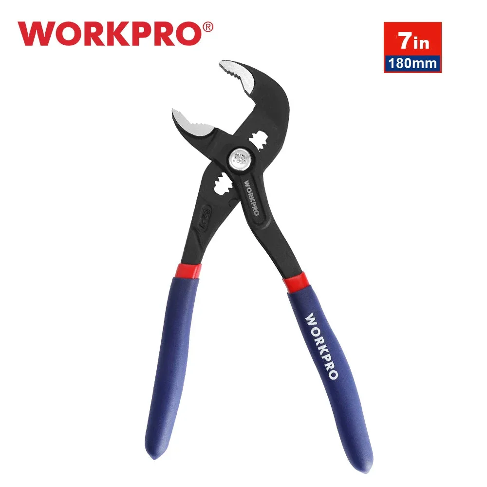 WORKPRO Pinces À Pompe 2 Pièces 180 Et 250 Mm, Réglage Rapide, Joint À Rainure – Image 3
