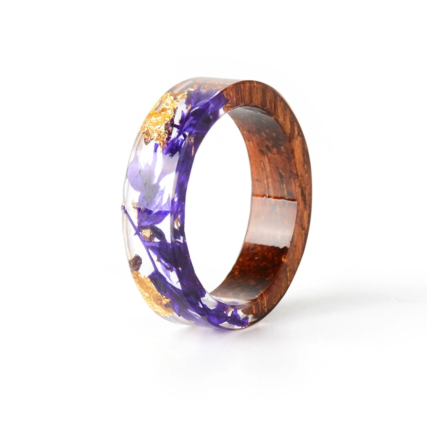 Bague en Bois Femme - Blue Natural – Image 5