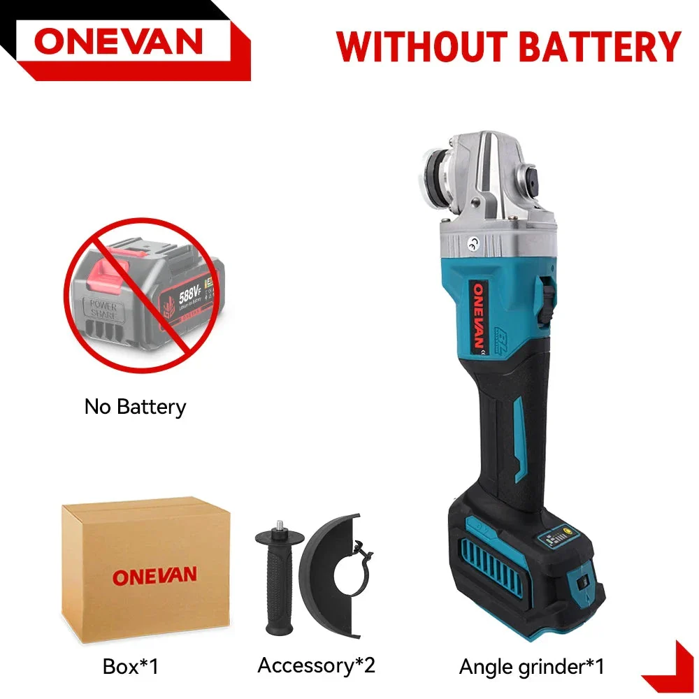 ONEVAN Meuleuse d’Angle 125 mm Brushless 3000 W Compatible Makita 18V – Image 6