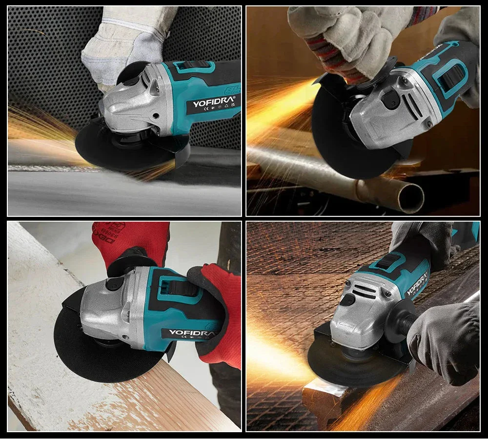 Yofidra Meuleuse D'Angle 125 Mm Brushless, Coupe Rapide, Compatible Makita 18V – Image 7
