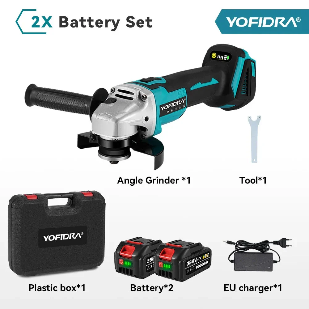 Yofidra Meuleuse D'Angle 125 Mm Brushless, Coupe Rapide, Compatible Makita 18V – Image 5