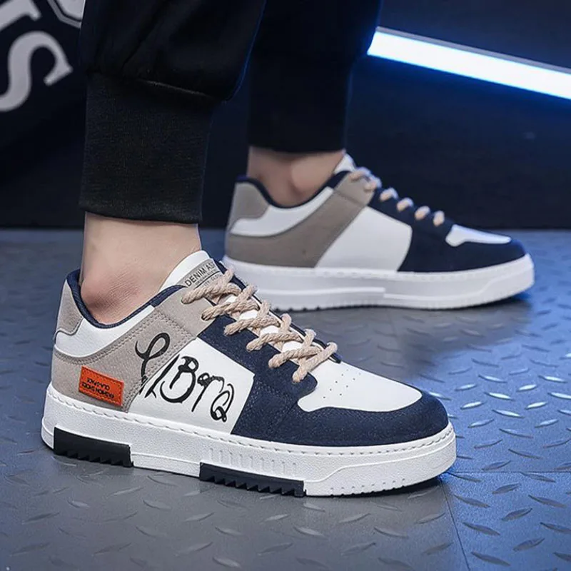 Mode Hommes Plate-forme décontractée Sneakes Baskets à lacets – Image 3