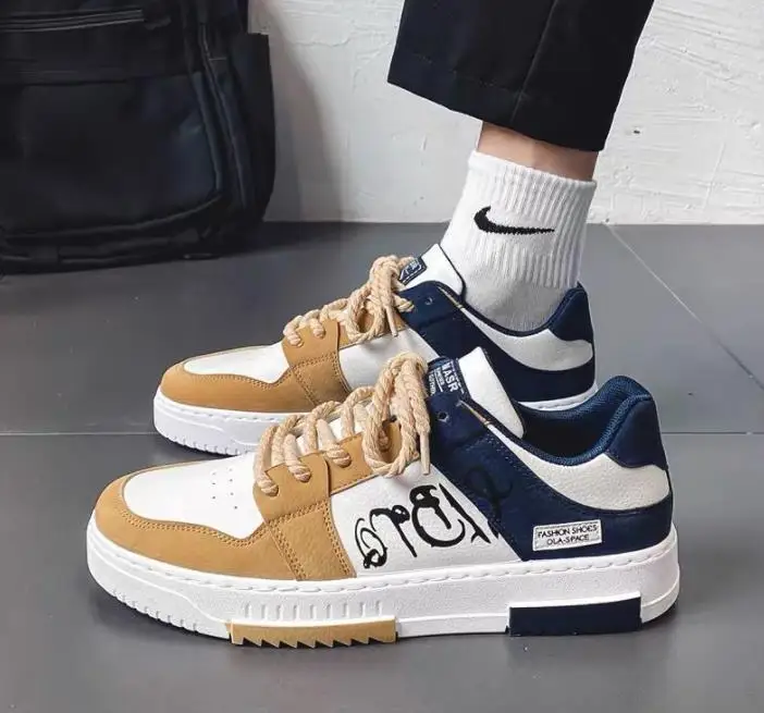 Mode Hommes Plate-forme décontractée Sneakes Baskets à lacets – Image 8