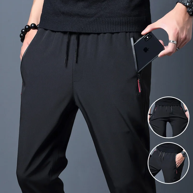 Pantalon décontracté pour hommes, extensible, coupe cintrée – Image 3