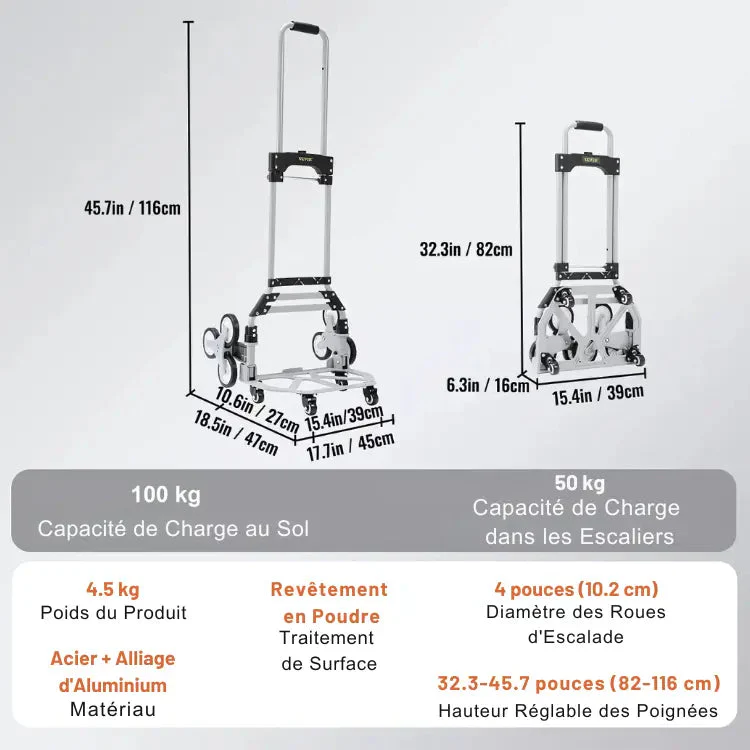 VEVOR Chariots de Manutention pour Escaliers – Image 4