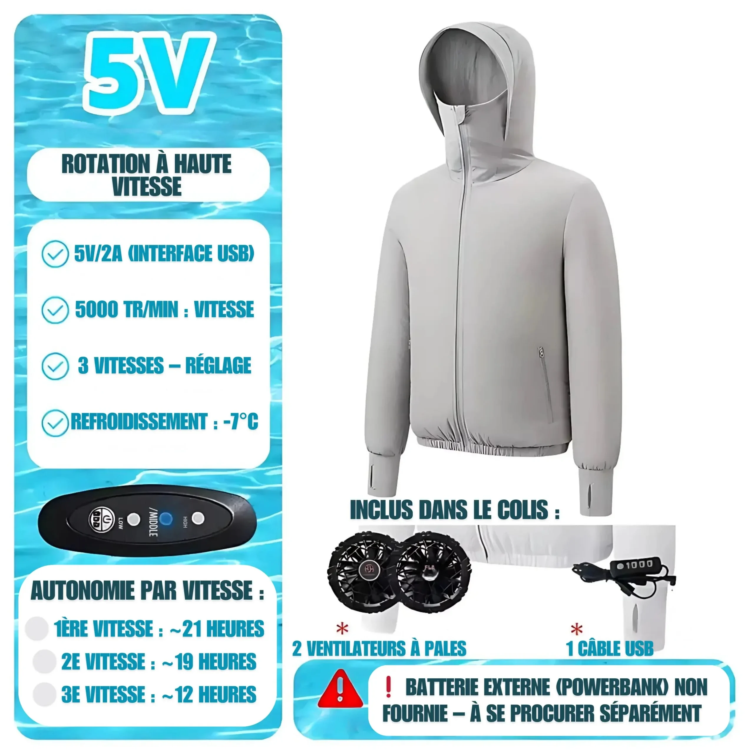 Venty - Veste climatisée USB – Image 3