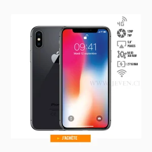IPhone X- 3Go 64Go- 4G- Rémis à neuf