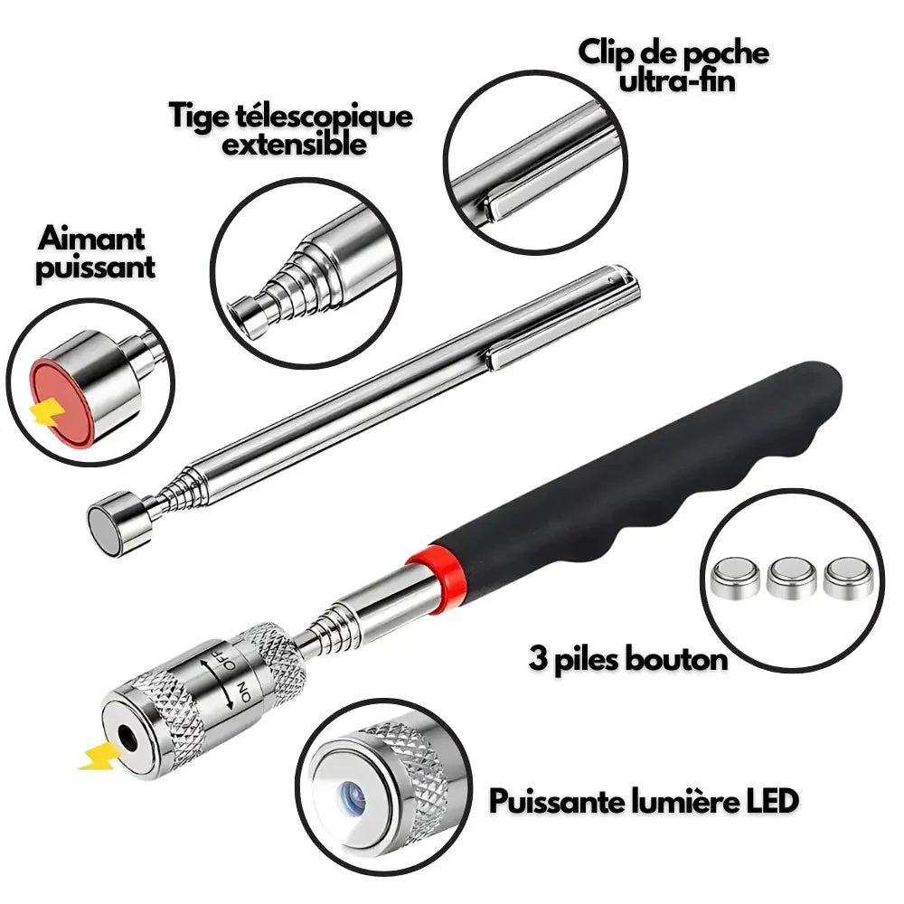 ZUIDID Ramasse Vis Aimanté – Outil Télescopique – Image 3