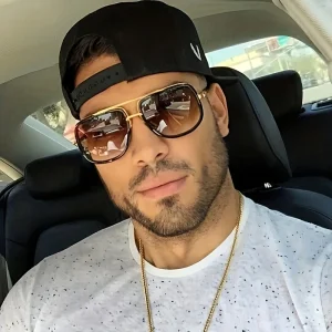 Lunettes de mode carrées à double pont, verres gris dégradé, pour hommes