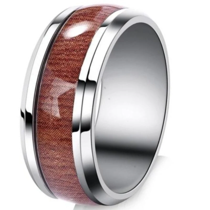 Bague en Bois "Simplicité" Argent