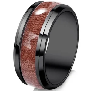 Bague en Bois "Simplicité" Noire