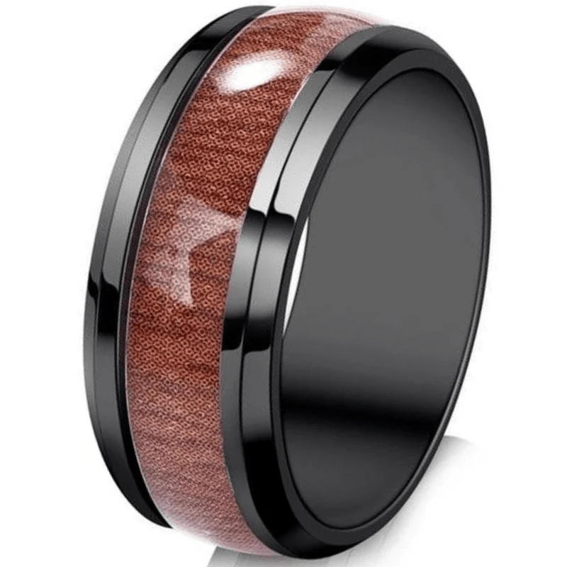 Bague en Bois "Simplicité" Noire