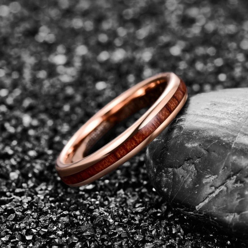 Bague en Bois et Tungstène "Élégante" – Image 3