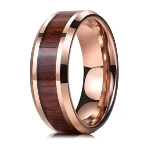 Bague en Bois et Tungstène "Ultra" Rose