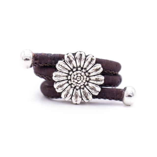 Bague en Liège"Marguerite Marron"