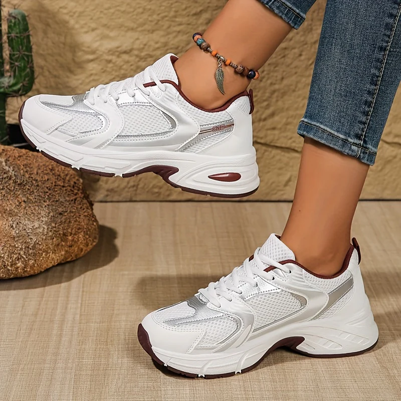 Baskets à plateforme épaisse pour femme – Dessus en maille respirante – Image 6