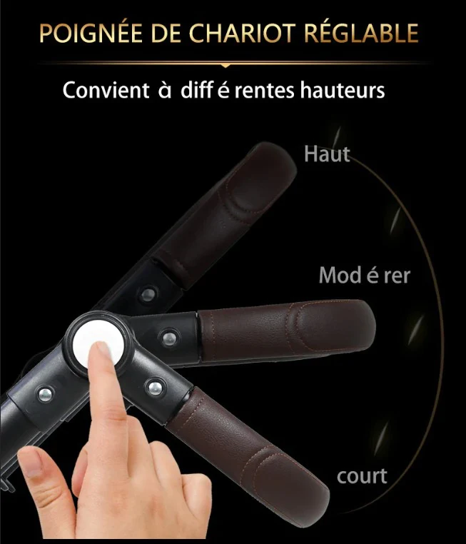 Poussette Bébé Trio 3 en 1 Dernière Génération - Poussette, Landau et Siège Auto – Image 9