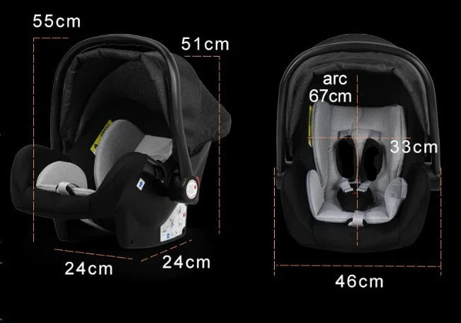 Poussette Bébé Trio 3 en 1 Dernière Génération - Poussette, Landau et Siège Auto – Image 4