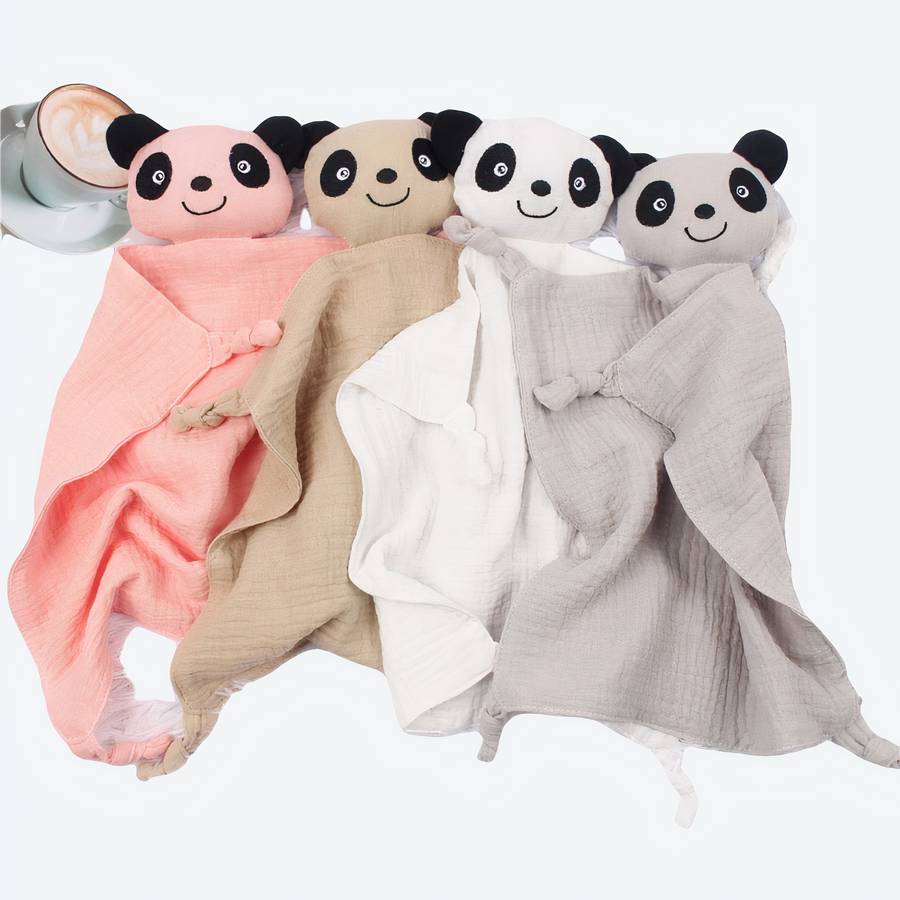 Doudou bébé panda mignon en coton pour filles et garçons – Image 2