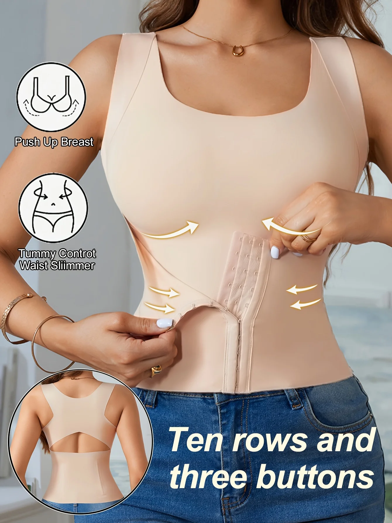 Débardeur en élasthanne respirant et hautement extensible avec soutien du dos – Image 3