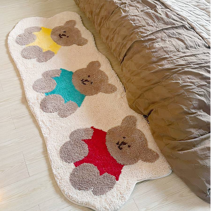 Tapis de sol bébé avec trois petits oursons mignons – Image 4