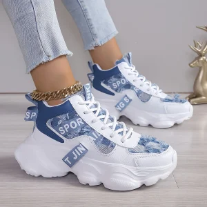 Baskets montantes tendance, décontractées avec pompons, semelle légère en EVA