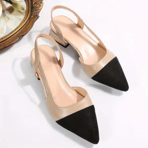 Escarpins élégants de couleur contrastée