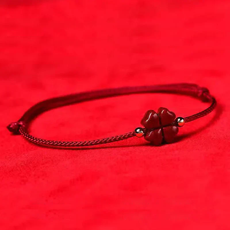 Trèfle Porte-Bonheur™ | Bracelet de la Vitalité & Chance en Cinabre – Image 7