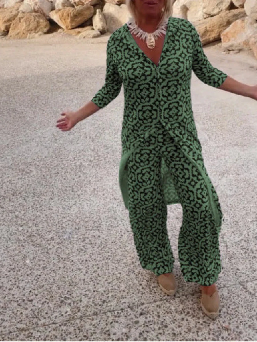 Sofia™ | Ensemble Deux Pièces Pantalon Imprimé – Image 4