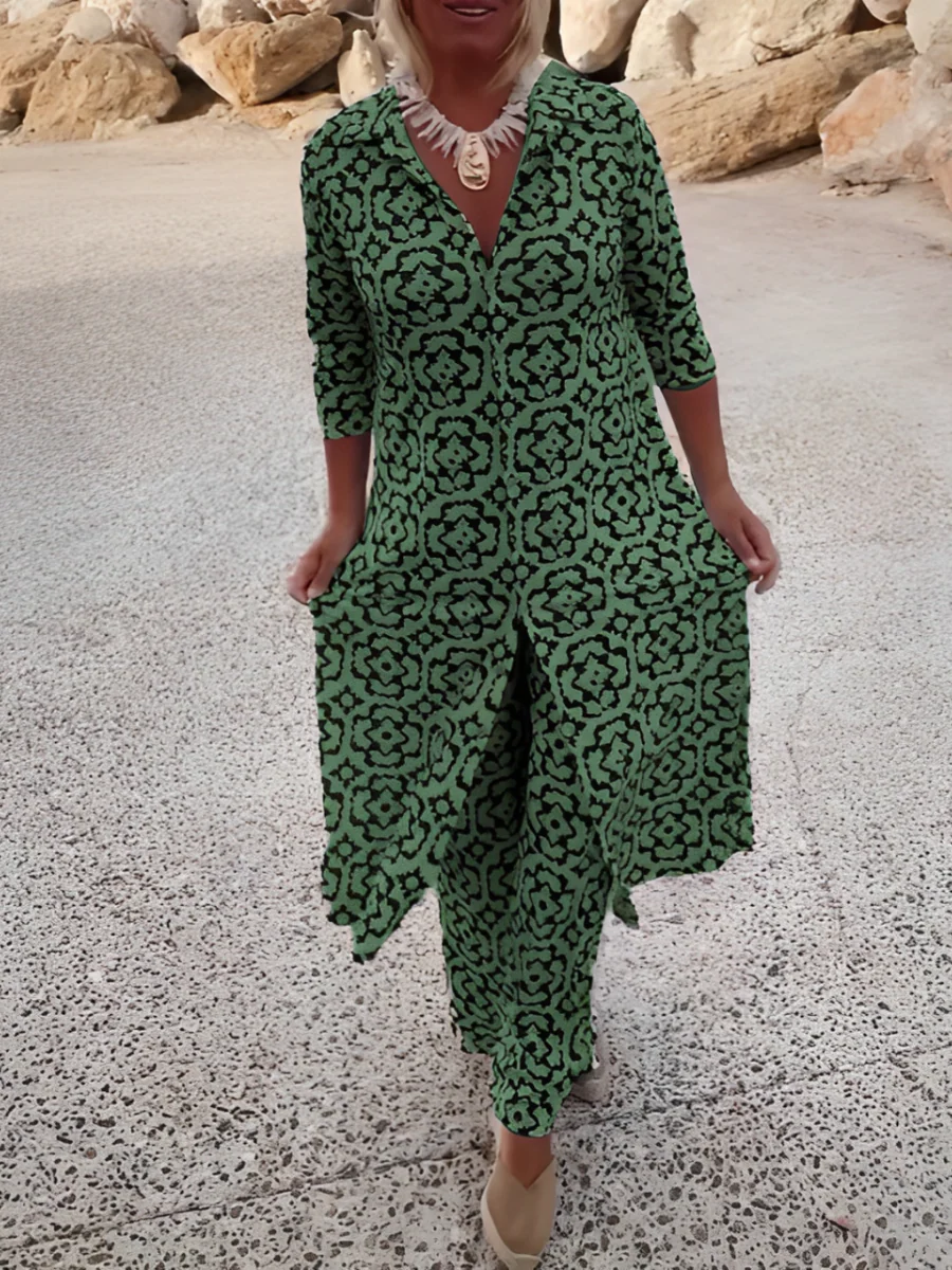 Sofia™ | Ensemble Deux Pièces Pantalon Imprimé – Image 5
