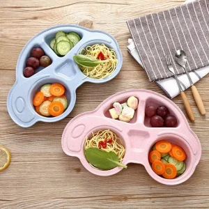 Assiette en forme de voiture pour bébé