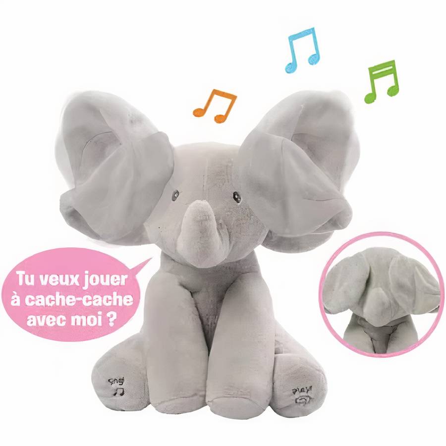 Jouet d’éléphant coucou en peluche électrique pour bébé – Image 5